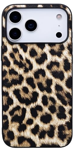 DMaos für iPhone 17 Fall für Frauen, Leoparden-Design Kunstleder Abdeckung, Klassische Mode für iPhone17 6.3 Zoll - Braun