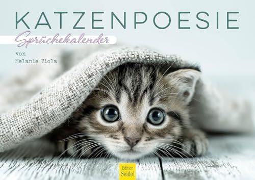 Edition Seidel Premium Kalender Katzenpoesie 2026 Format DIN A3 Wandkalender Katzenkalender Tiere Katze Spruch Zitat Humor Melanie Viola