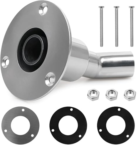 Auspuff Standheizung 24mm Boot Dieselheizung für 24mm Abgasschlauch Standheizung Diesel Standheizung Edelstahl 316 Schiffsauspuff Rohrauspuff Dieselheizung Zubehör（Ellbogen）