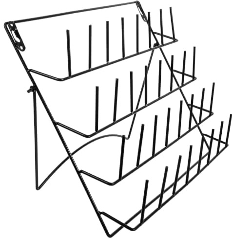 COLLBATH Escurridor de Laboratorio de Hierro para Montaje Pared Estante de Secado Panel Perforado y Clavijas Desmontables Organizador de Sobremesa para Material de Vidrio y Vasos de