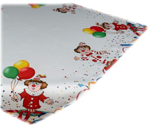 texpot Tischdecke 85 x 85 cm Druckmotiv Clowns Tischtuch