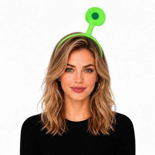 TOPDAOYUN Bug Antenna Headband with Green, Animal Headbands for Halloween Cosplay, Costume Party, Christmas Gift, Halloween Accessories for Woman