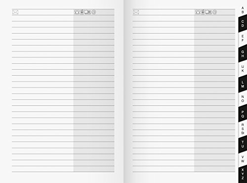 BRUNNEN 1070065 Adress-Registerheft (für Buchkalender Modell 796, 135 x 200 mm, Karton-Umschlag)