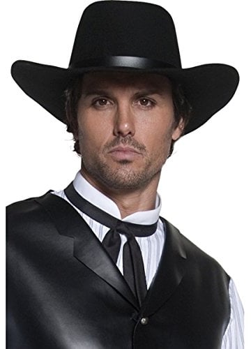 Authentische Western Kollektion Revolverheld Hut Schwarz Breitkrempig, One Size