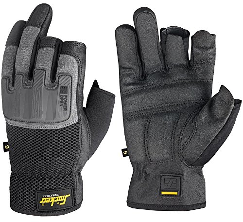Snickers Power Handschuhe offen, 1 Stück, Größe 12, schwarz/grau, 95860448012