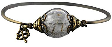 GLÜCK Echte Pusteblumen Armreif - Bronze - Geschenk für Sie - Schmuck Geschenk - Handmade Geschenk
