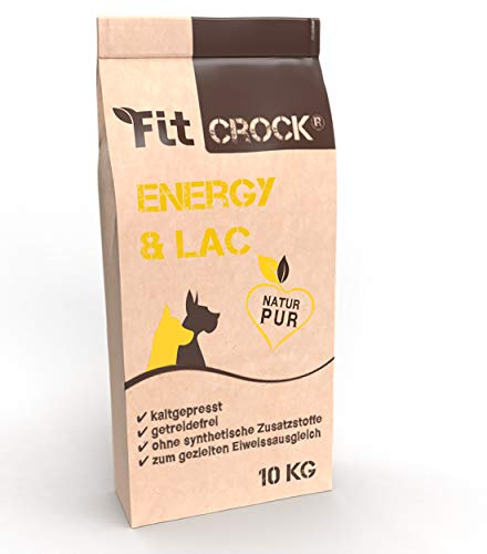 cdVet Fit-Crock Hundefutter trocken Energy & Lac 10 kg, getreidefrei