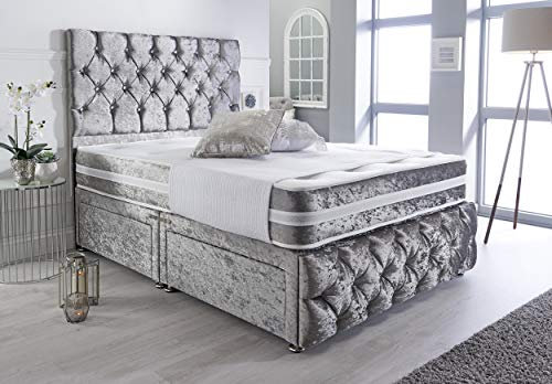 Sleep Factory Ltd Divan, Silver, 4.0 FT (Small Double)