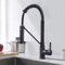Chongyang Con Doccetta Estraibile Rubinetti Miscelatore Miscelatore Monocomando Miscelatore Cucina Gamma Girevole A 360 ° Miscelatore Cucina Per Cucina-Nero