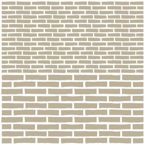 TODO-STENCIL Schablone Mini Deco Hintergrund 093 Wand Ziegelsteine, Außenmaße: 12 x 12 cm, Innenmaße: 10 x 10 cm