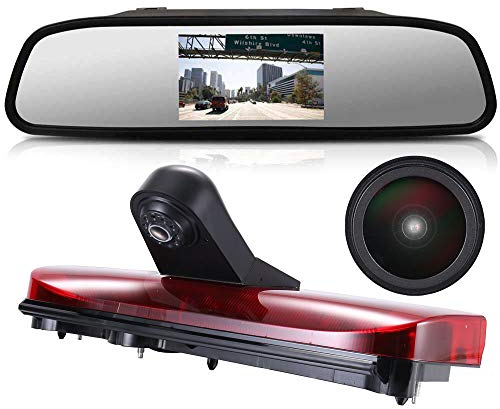 1280 x 720 Pixels 1000TV Lines Auto Top Mount Third 3. Brake Bremsleuchte Kamera Bremslicht Rückfahrkamera für Ford Transit Connect 2014-2017 Transporter Business MPV SUV Bus+4.3 Auto Reverse Screen