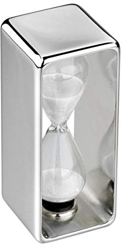 SILBERKANNE Sanduhr Hamburg 9x4x4 cm 3 Minuten Premium Silber Plated edel versilbert. Edel verpackt in einem eleganten Etui