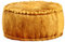 Tidyard Pouf Sitzpouf Strickpouf Sitzhocker Bodenkissen Hocker Sitzkissen Fußhocker Sitzpuff Samtpouf Deko Rundpouf 40×20 cm Senfgelb