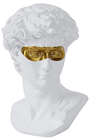 Büste von Michelangelos David Statue, 15 cm, griechischer Davidkopf, Kunstharz-Statue, Replik Skulptur Figur für Zuhause, Büro, Wohnzimmer, Geschenk