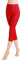 Libella 1er Pack Damen Leggings 3/4 Hose aus Baumwolle Capri-Hose mit Hohe Taille bunt Slim Fit Fitnesshose Mehrfarbig 4161 Rot L