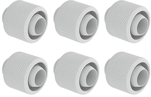 Dracaena.io Raccords compression tube souple G1/4, 3/8ID 1/2OD x6, blanc