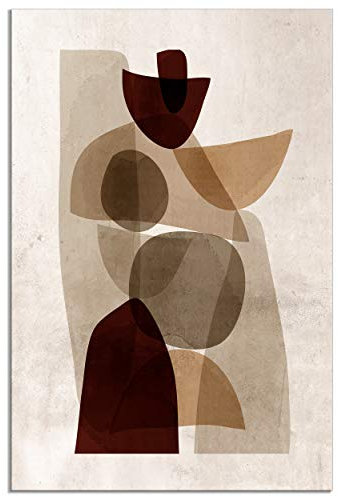 decomonkey - Impression sur Toile Intissé Abstrait 60x90 1 Pièce - Tableau Décoration Appartement Cadre en Bois Photo Déco Salon Peinture sur Toile Maison Texture abstraite