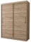 Fabryka Mebli Idźczak Kleiderschrank, Wohnzimmerschrank - Sonoma Schwebetürenschrank, Schlafzimmerschrank - ‎61 x 150 x 200 cm - Schrank für Schlafzimmer, Wohnzimmer, Garderobe, modern