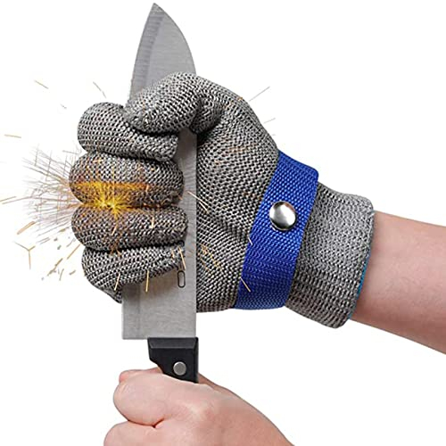 Schnittfeste Handschuhe Schneidresistente Und Stabbeständige Handschuhe, Metall-Stahl-Draht-Mesh-Sicherheitsschutzhandschuhe, for Linke Und Rechte Hände (Size : 1PCS/S)