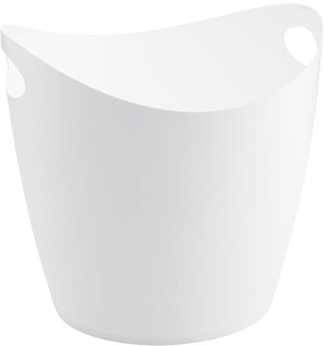 Koziol BOTTICHELLI L & XL Zuber 15 & 28 Liter | Wanne Wäschekorb Aufbewahrung | hochwertiger Kunststoff, robust, ineinander stapelbar | Haushalt Bad Küche Kinderzimmer (recycled white, XL 28l)