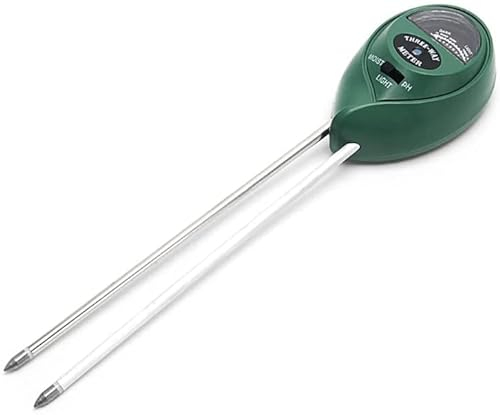 Thermometer World 3-in-1 Bodenfeuchtigkeitsmessgerät und pH-Messgerät für Boden, ideales Pflanzenboden-Test-Set zur Messung von Feuchtigkeit, Beleuchtung und Boden-pH-Tests