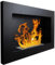 Decorspace Camino a Bioetanolo da incasso in Acciaio Nero da 2 Kw arredamento Moderno 65 cm