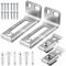 LUTER 22pcs Quincaillerie de Porte Coulissante Pliante, Kit de Quincaillerie Porte Coulissante Pliante Convient Aux Portes Pliantes de 2,5 cm à 3,5 cm et Jusqu'à 18 kg d'Épaisseur
