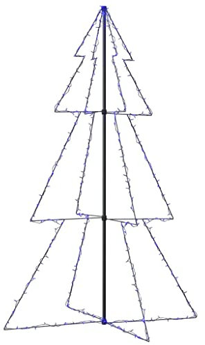 vidaXL Weihnachtsbaum Kegelform 240 LEDs Innen- und Außenbereich 118 x 180 cm (Durchmesser x H)