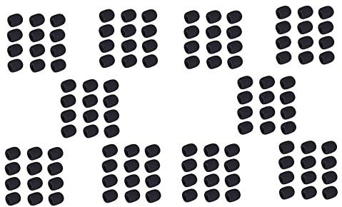 Tweovnai Mousse Mini Casque, 500 Pièces Mini Microphone Bonnettes Microphone Couvre, 30mm x 22mm