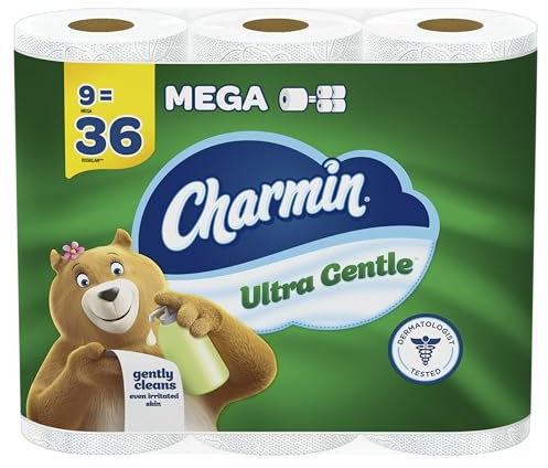 Charmin Papel higiénico ultra suave, 9 megarrollos = 36 rollos regulares