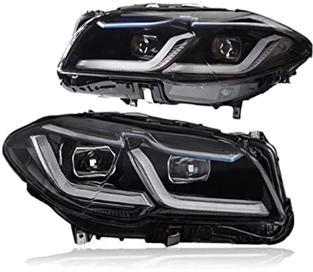 YSOLDA Nebelscheinwerfer Auto Scheinwerfer Für F10 F18 5er Serie 2011-2017 520i 525i 530i M5 Scheinwerfer Projektor DRL Blinker Scheinwerfer Montage