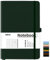 Mlife Notizbuch A5 Kariert,200 Seiten Notizbücher Hardcover,Premium 100gsm Tintenfestes Papie Dickes,PU Hard Cover Notebook,Innentasche,Elastisch Gebändert,Bullet journal&Notizblock,Tagebuch(Grün)