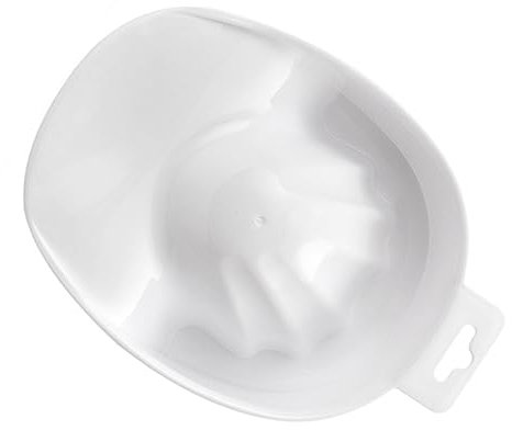 WOFASHPURET Single-layer Nail Care Soak Tray White Manicure Nail Art Bowl for Hand Soaking Suitable for Home and Professional Use