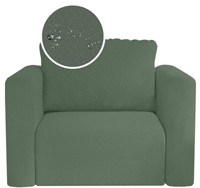 Sofa überzug 1 Sitzer Sofabezug mit Armlehnen, Stretch Sofa überwurfdecke, Modern waschbar Sofabezug Kratzfest wasserfest Couch überzug Sofa Cover