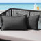 MIULEE Outdoor Kissen Wetterfest Kissenbezug Wasserdichter Dekorative Kissenbezüge Leinen-Optik Sofakissen Dekokissen für Garten Sofa Couch Wohnzimmer Schlafzimmer 2er Set 30x50cm Dunkelgrau