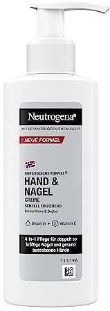 Neutrogena Hand & Nagel Creme (150 ml), feuchtigkeitsspendende Handcreme mit 4-in-1 Pflege für schöne Hände & Nägel, schnell einziehende Hautpflege mit Panthenol & Glycerin im Handcreme Spender