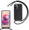 Handykette für Xiaomi Redmi Note 10 4G/Redmi Note 10S Hülle mit Band, Handykette(Abnehmbar Einstellbar) Silikon Necklace mit Kordel zum Umhängen Handy Kette Kratzfestes Stossfest Schutzhülle Schwarz
