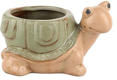 Yardenfun Pot De Fleur Petits Pots De Fleurs Décoration Cache-Pot en Céramique La Chambre des Enfants Décor De Table Pots De Fleurs De Tortue Décor De Chambre d'enfant Ancien Décorer