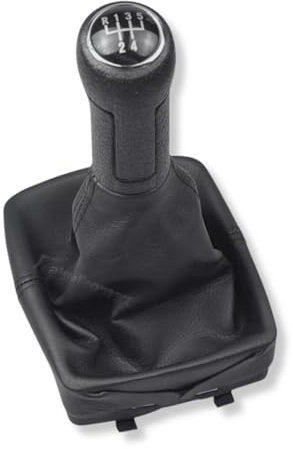 1neiSmartech Schaltknauf 5 Gang mit Schaltsack und Rahmen Gaiter kompatibel mit VW Polo MK4 9N 9N2 9N3 von 2001 bis 2009, Farbe Schwarz, Code 6Q171113