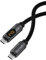 Hagibis Cable USB C, pantalla LED de silicona de 240 W, cable de carga rápida con transferencia de datos de 480 Mbps, cargador rápido tipo C para iPhone 15/15 Pro Max, iPad, MacBook Pro Air (plateado,