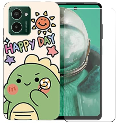 BMPNLSZ Hülle für HMD Pulse Pro + HD Displayschutz, Handyhülle Silikon Schutzhülle Cover TPU Case Handytasche - Gehärtetes Folie Schutzfolie für HMD Pulse Pro (6,56) - OYLLM49