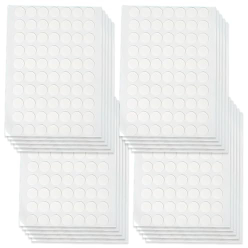 QTTRPCU 1200 Stück Klebepunkte Doppelseitig, Runde Klettpunkte Selbstklebend für Poster Ballon Feiertagsdeko DIY Basteln (6mm)