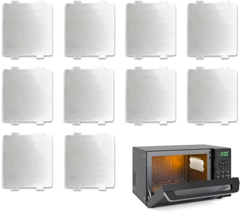 10 Pièces Plaque en Mica pour Réparation de Micro-Ondes, Plaque Mica Micro Ondes, Pièces Four à Micro-Ondes Feuille Mica, Plaque de Remplacement pour Les Accessoires de Micro-Ondes(11.5x6.5 cm)