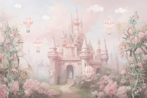 Lumalea - Papier peint panoramique Enfants Château Enchanté - Largeur 260 cm x Hauteur 173 cm