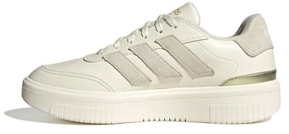 adidas Damen COURTBLOCK Shoes Schuhe, Off White/Alumina/Gold met, 38 2/3 EU