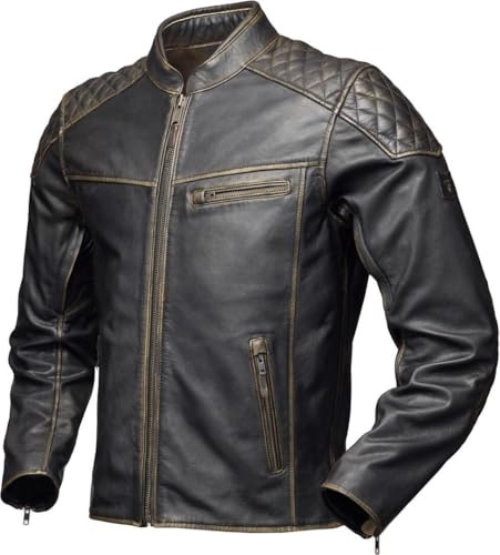Modeka Phinix Motorrad Lederjacke, dunkelbraun, XL