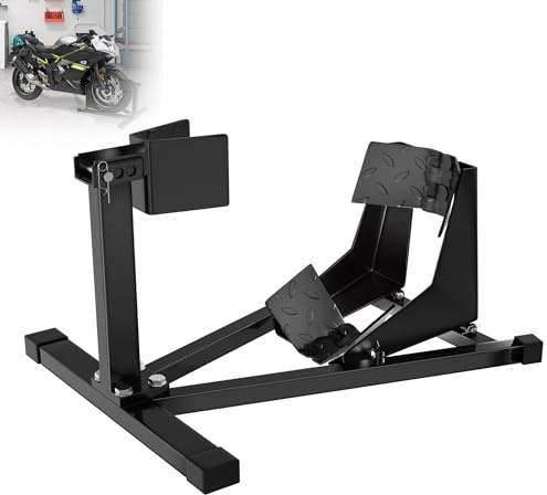 XMTECH Motorradständer für 17-21, 90-130 mm Vorderrad, Motorradwippe, Transportständer, einstellbare Motorradwippe aus Stahl, als Transportständer und Montageständer
