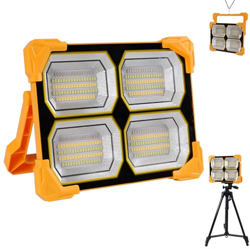 Rechargeable Work Light Portable Led Work Lights Outdoor 300W Loft Battery Powered Super Bright 26000LM USB Battery Security Light Solar Emergency Led Lantern for Camping Tent Car Reapir