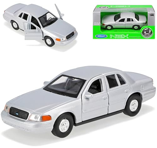 Welly Ford Crown Victoria Limousine Silber 2. Generation 1997-2011 ca 1/43 1/36-1/46 Modell Auto mit individiuellem Wunschkennzeichen
