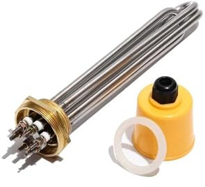 DN40/1,5 Tauchsieder Heizelement for Wassertank 380V 3KW/4.5KW/6KW/9KW/12KW(Gold,355L 12KW 201SS)